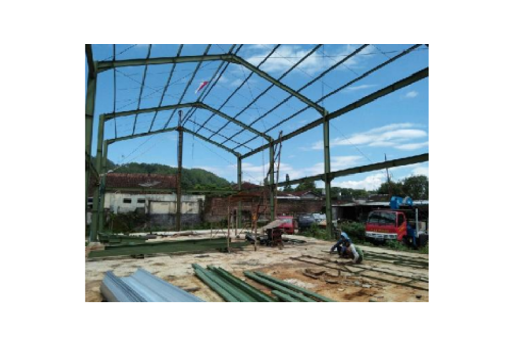 Kontruksi Baja Konvensional Gudang Sembako